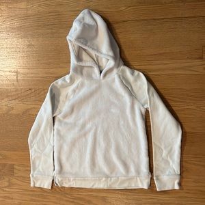 Lands End cream fuzzy sweatshirt.